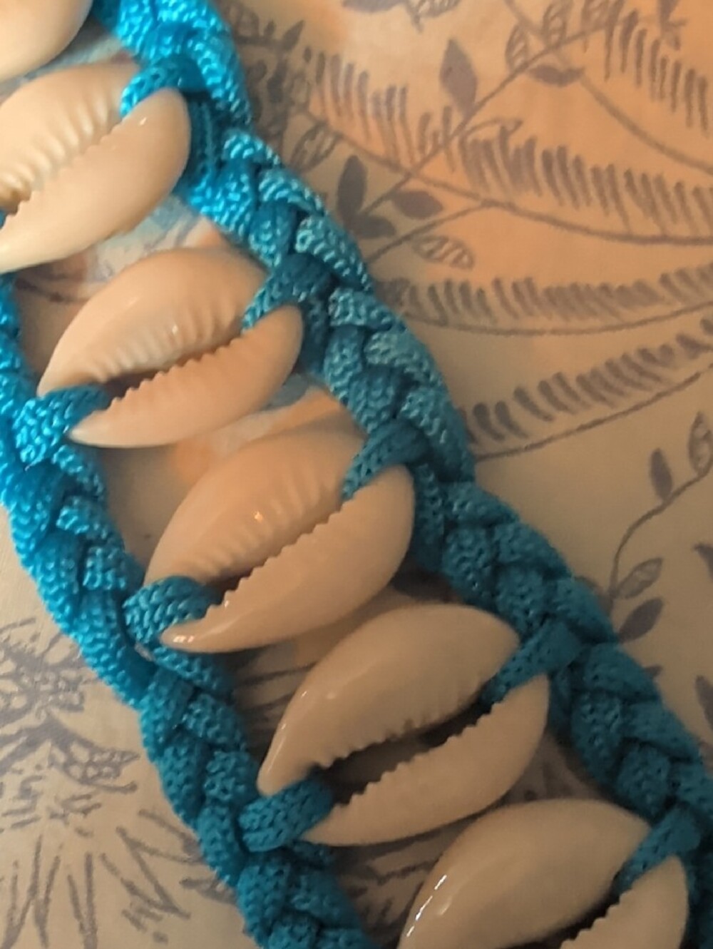 Blue Shell Rope Belt New - Picture 2 of 3